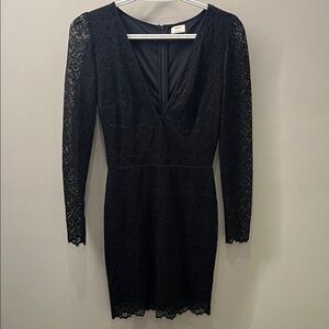 Aritzia Elegant Black Lace Dress
